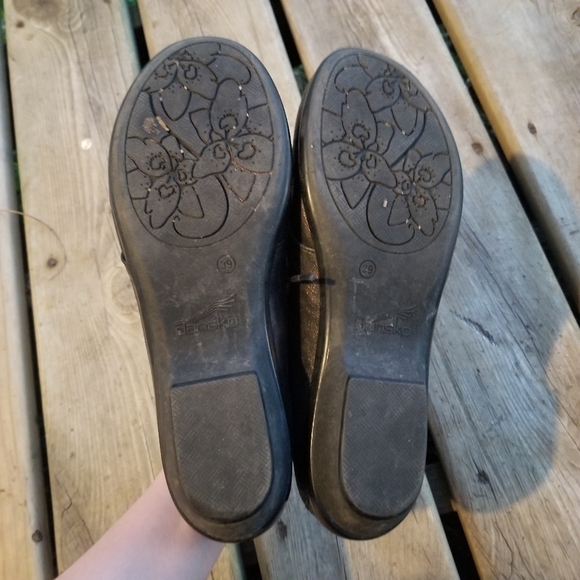 Dansko Olive Metallic Animal Print Laced Oxford 39 - Picture 7 of 11